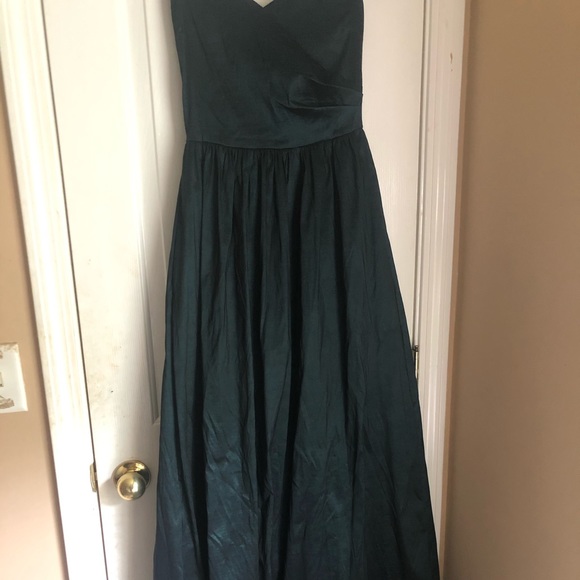 Emerald Green Prom Dress | Sweetheart strapless dress - Picture 3 of 3